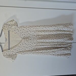 American Eagle Outfitters Cream Floral Midi Dress